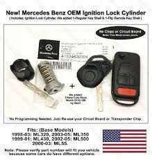 The mercedes ml320 uses a programmable key fob connected to the key so that the car can be locked and unlocked remotely. Oem 1634600004 For Model Genuine Mercedes Benz Ignition Lock Tumbler Cylinder Replacement Part With 1 Key Shell 1 Flip Remote Key Case Ml 1997 03 Ignition Parts Replacement Parts Sinviolencia Lgbt