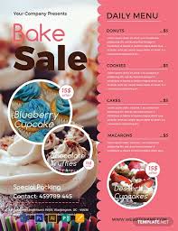 Free Bake Sale Flyer Template Word Psd Apple Pages