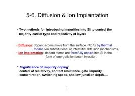 5 6 diffusion amp ion implantation