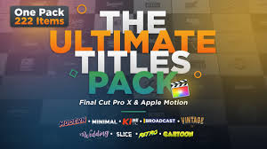 Easily drag and drop into your wedding video project in final cut pro. Dp669 The Ultimate Titles Pack Final Cut Pro X Apple Motion Promo Youtube