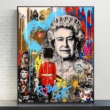 Graffiti Pop Art Uk British Queen