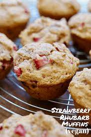 Vegan Strawberry Rhubarb Muffins gambar png