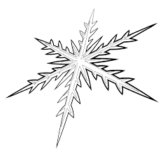 snowflake black and white clipart free