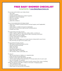Baby Shower Checklist Printable Planning For A Birthday