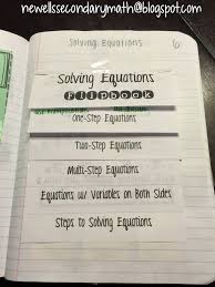 Math Solving Equations Flipbook