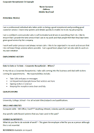 Resume CV Cover Letter  full image for front desk receptionist    
