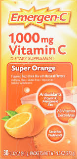 Check spelling or type a new query. Amazon Com Emergen C Vitamin C Fizzy Drink Mix Super Orange 1000 Mg 30 Packets Health Personal Care