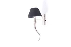 Chrome Iron Wall Lamp With Black Flax