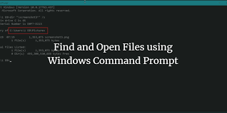 open files using windows command prompt