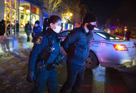 Starting today, montreal's curfew will run from 9:30 p.m. Police Issue Fines As Quebec Curfew Takes Effect Cases Continue To Rise