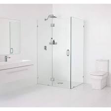pivot frameless corner shower enclosure