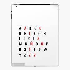 Polish Alphabet / Polski Alfabet / Black Red Letters / Poster Print" iPad  Case & Skin by folklove | Redbubble