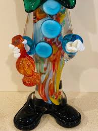 Vintage Murano Art Glass Clown With A