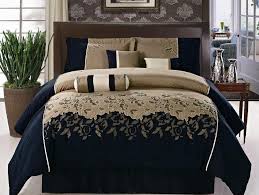 7pc comforter set brown black beige
