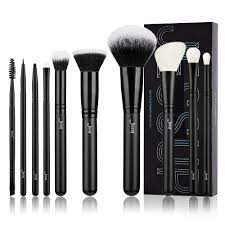 jessup makeup brush set 10pcs black