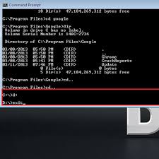 how to change mand prompt directory