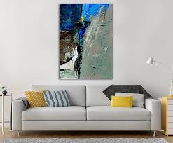 Blue Abstract Original Oil Painting