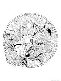 Myth and fantasy coloring pages. Adult Wolf Coloring Pages Wolf For Adults 12 Printable 2020 522 Coloring4free Coloring4free Com