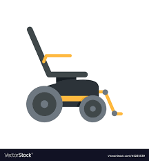 electric wheelchair icon flat style
