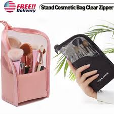 makeup bag stand cosmetic bag clear