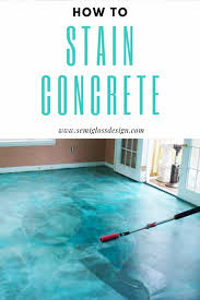 diy stained concrete