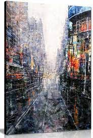Abstract Modern Painting Cityscape