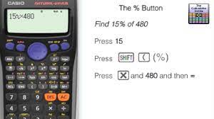 on casio calculator percene fx