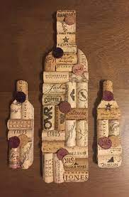 wine bottle upcycled cork wall art