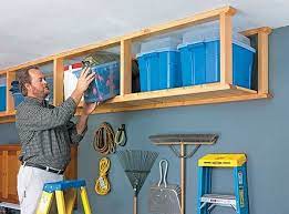 However, you can adjust the shelf height and put them anywhere. Overhead Garage Storage Ideas For Your Vertical Space