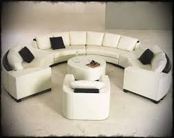 6 seater leather round designer sofa