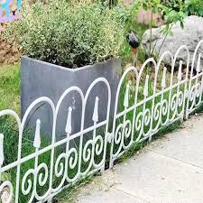 White Black Garden Fence Decorative