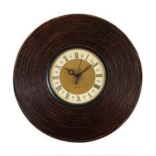 brown wooden frame wall clock f b