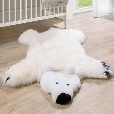 polar bear faux sheepskin fur rug