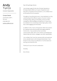 content specialist cover letter exle