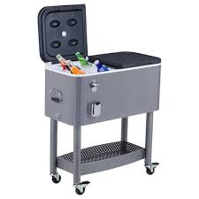 Erommy 80 Qt Rolling Cooler Cart With