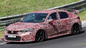 honda civic type r spied back at