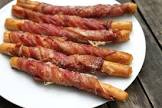 bacon wrapped sesame breadsticks
