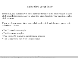 Sample Sales Clerk Cover Letter Radiovkm Tk