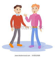 Image result for cartoon of two friends talking