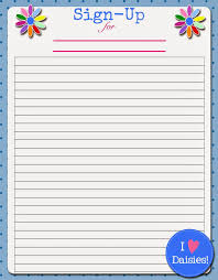 Potluck Sign Up Sheet Word For Events Loving Printable