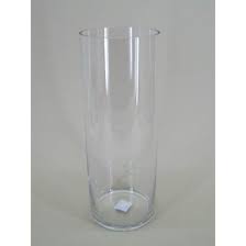 40cm X 15cm Clear Glass Cylinder Vase