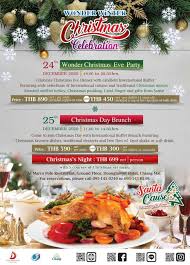 It is a christian observance that falls on december 24 in the gregorian calendar. Christmas Lunch And Dinners Chiang Mai 2020 Chiang Mai Family Guide
