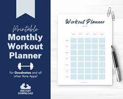 monthly workout planner he said or