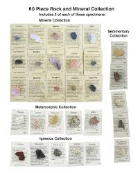 Rock And Mineral Collection 60 Specimens With Complete Rock And Mineral Curriculum