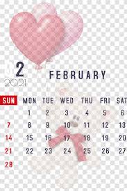 Practical, versatile and customizable february 2021 calendar templates. February 2021 Printable Calendar February Calendar 2021 Calendar Transparent Png