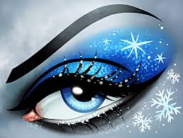 how to draw winter eye makeup step by