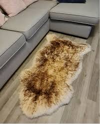 genuine sheepskin rug natural large