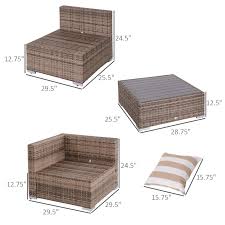 Outsunny Wicker Patio Furniture Sets 7