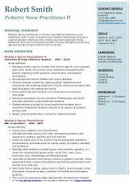 pediatric nurse pracioner resume