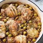 boneless chicken thighs with green olives and lemon  light
